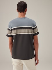 Blue/Neutral Block 100% Cotton T-Shirt - Image 3 of 7