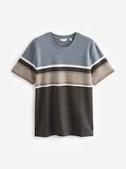 Blue/Neutral Block 100% Cotton T-Shirt - Image 5 of 7