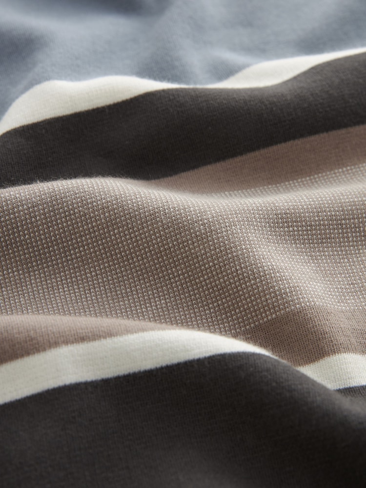 Blue/Neutral Block 100% Cotton T-Shirt - Image 7 of 7