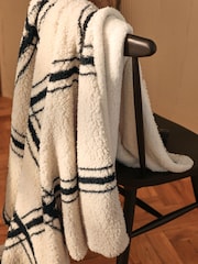 Black & White Borg Check Fleece - Image 4 of 5