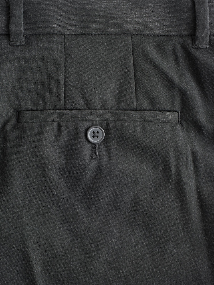 炭灰色 - 常规版型 - 弹力智能长裤 - 10的图像10｝