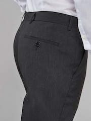 Charcoal Grey Regular Fit Stretch Smart Trousers - Image 3 of 5