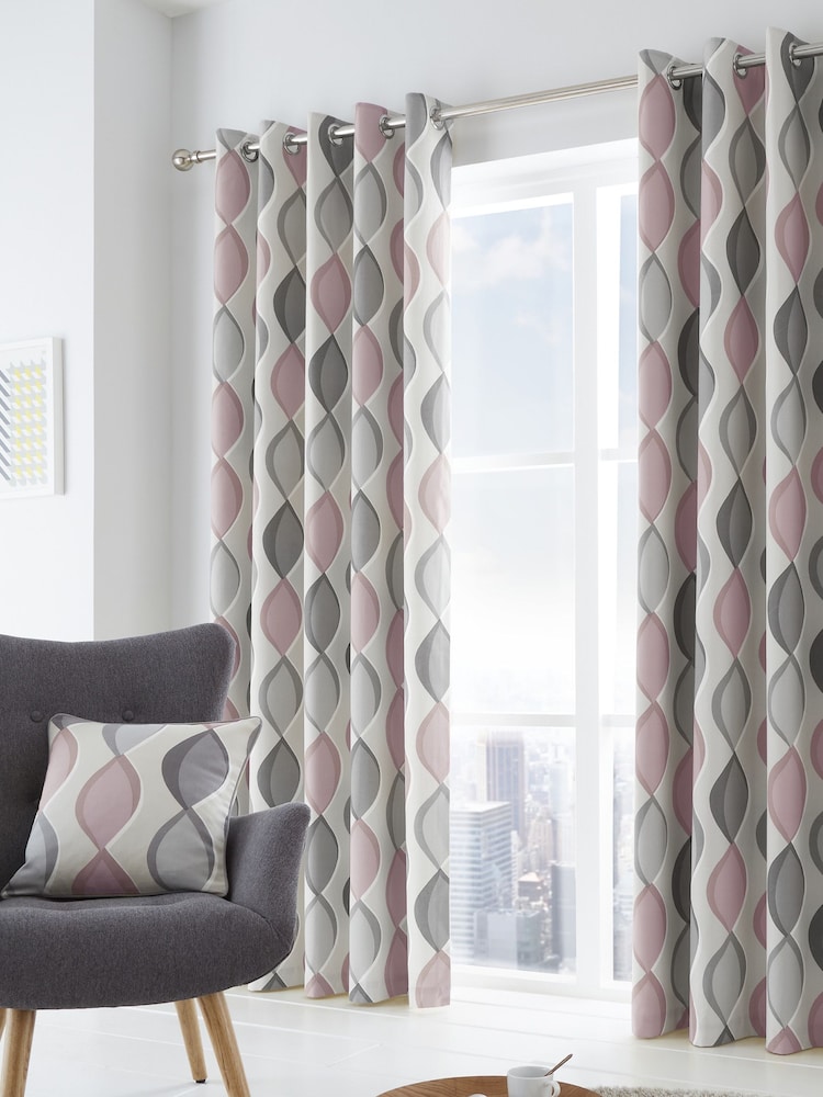 Cortinas de ilhós Lennox Ogee Fusion 100% algodão - Imagem 1 de 1