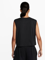 Nike Black Club Cropped Sleeveless Top - Image 2 of 5