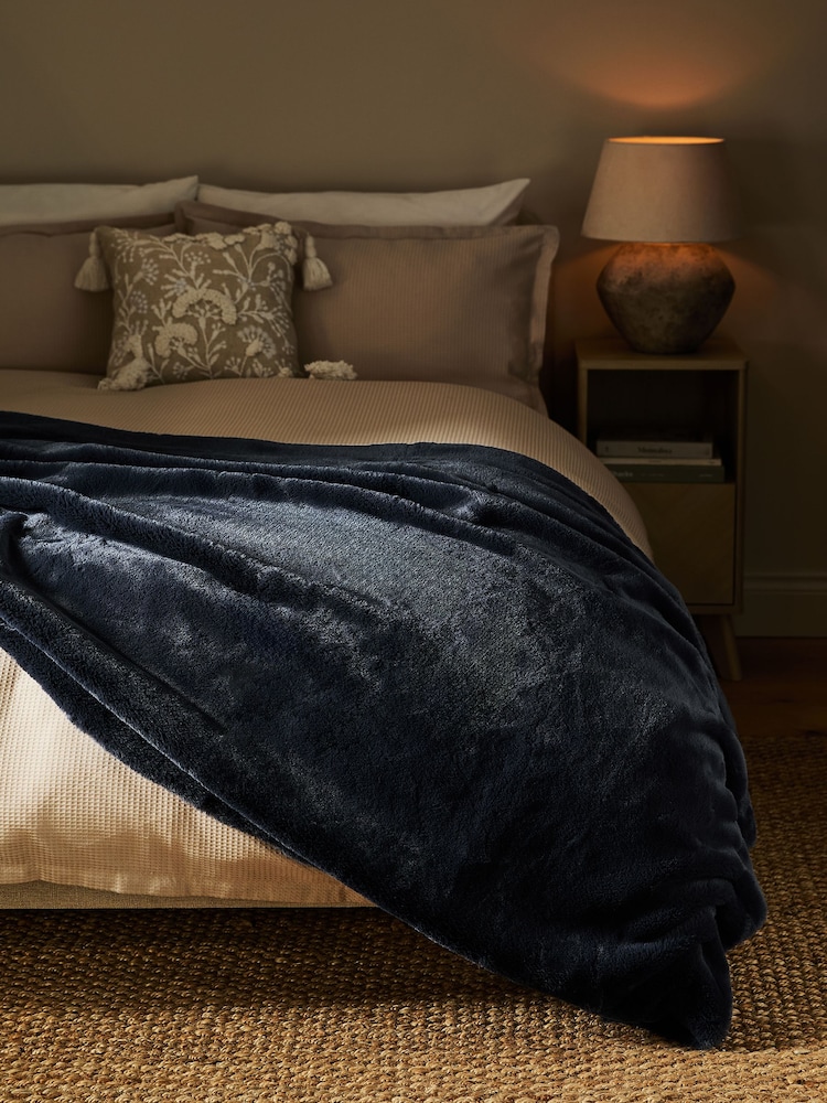 Soft To Touch Plush Faux Fur Throw - Image 1 of 5