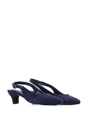 Hush Puppies Blue Nahla Buckle Kitten Heels - Image 3 of 5