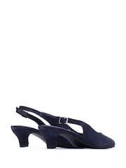 Hush Puppies Blue Nahla Buckle Kitten Heels - Image 4 of 5