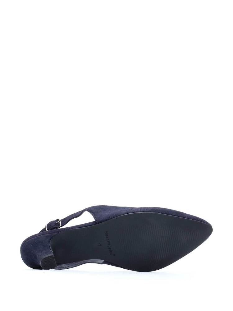 Hush Puppies Blue Nahla Buckle Kitten Heels - Image 5 of 5 Hush Puppies Blue Nahla Buckle Kitten Heels - Image 5 of 5