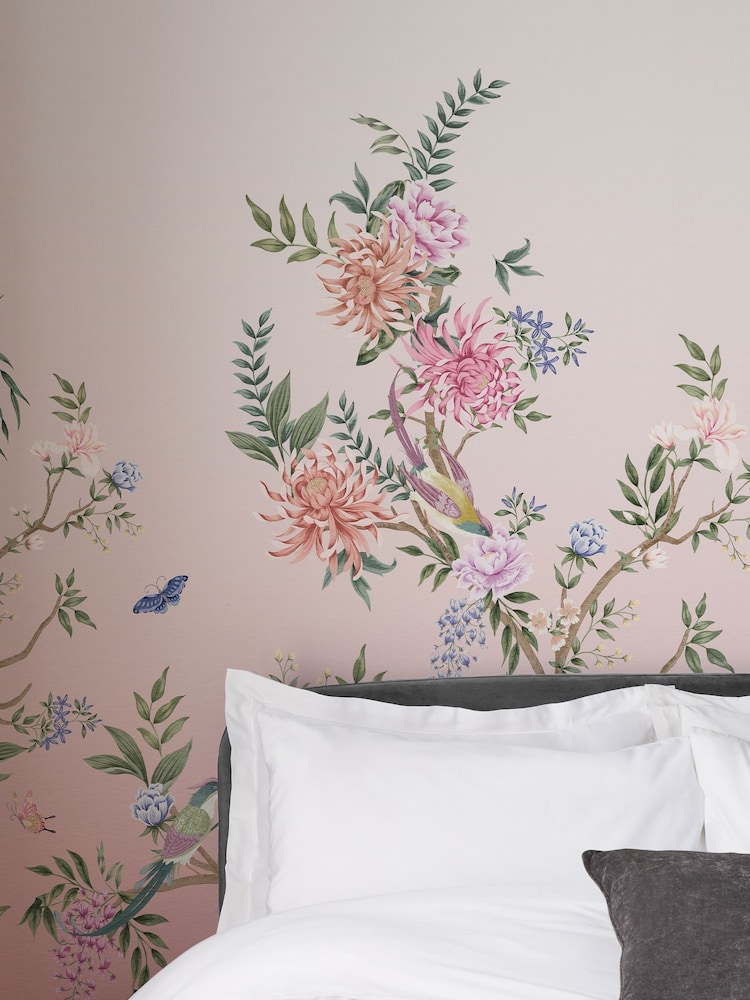 Pink Emporium Floral 3M Mural - Image 1 of 4 Pink Emporium Floral 3M Mural - Image 1 of 4