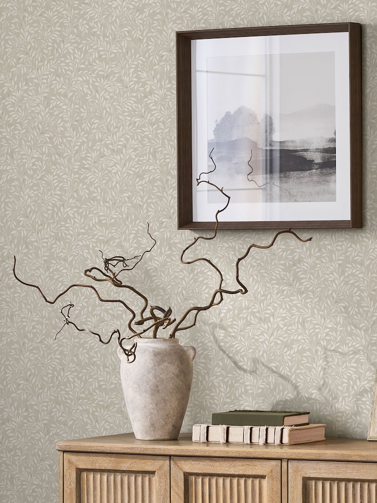Ivory Ditsy Leaf 10M Wallpaper - Image 1 of 4