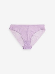 Lilac Purple Floral Selvedge Lace Knickers - Image 5 of 5