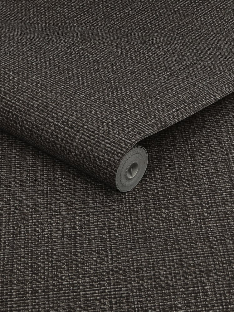 Chocolate Brown Linen Weave 10M Wallpaper - Image 4 of 4 Chocolate Brown Linen Weave 10M Wallpaper - Image 4 of 4