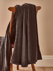 Brown Plush Fleece Throw - Image 3 of 4