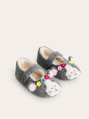 Boden Grey Guinea Pig Slippers - Image 1 of 3