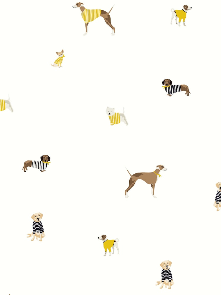 Joules Cream Harbour Dogs Wallpaper - Image 2 of 5 Joules Cream Harbour Dogs Wallpaper - Image 2 of 5