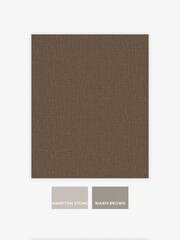 Chocolate Brown Linen Look 10M Wallpaper - Image 4 of 5