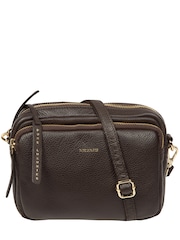 Marrón - Bolso bandolera de piel 'Remi' de Pure Luxuries London - Imagen 3 de 6