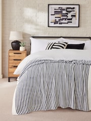 Black/White Iggy Knitted Throw - Image 1 of 5