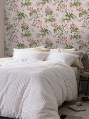Papel pintado de pájaros y flores en malva - Imagen 1 de 4