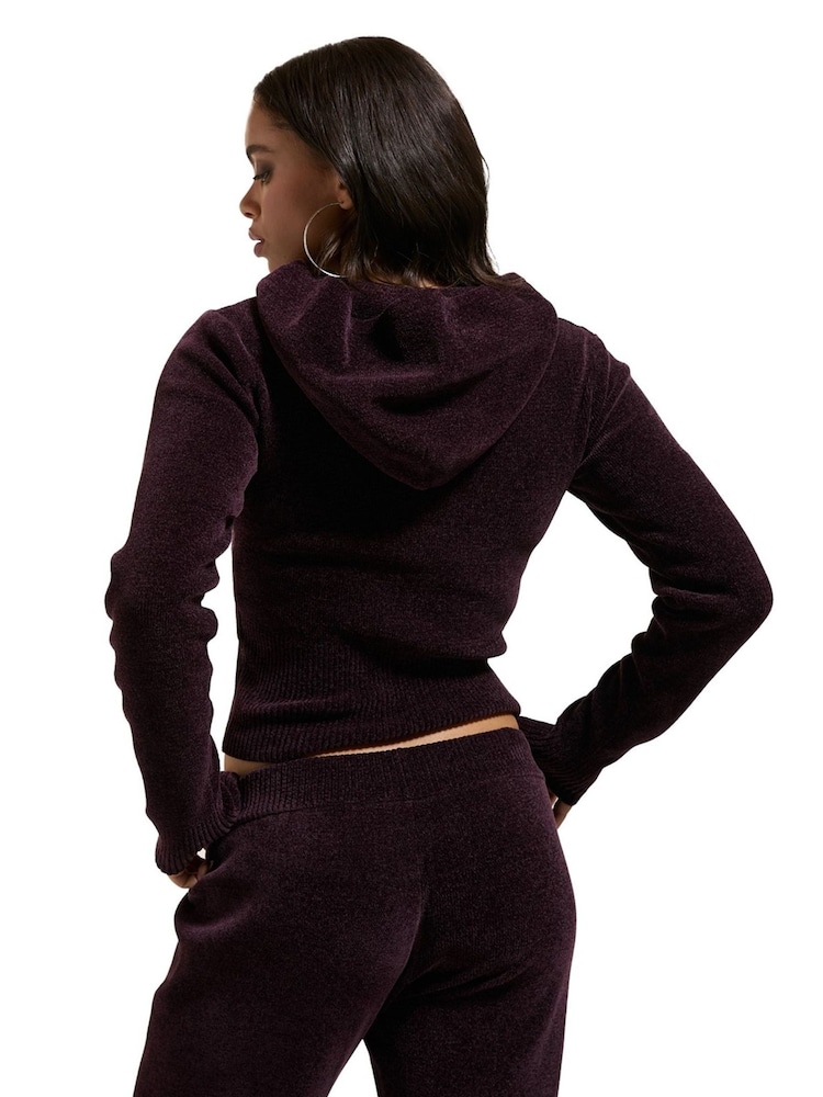 Juicy Couture Red Maya Knit Hoodie - Image 2 of 4 Juicy Couture Red Maya Knit Hoodie - Image 2 of 4
