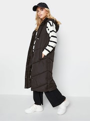 PixieGirl Petite Black Chevron Padded Gilet - Image 1 of 4