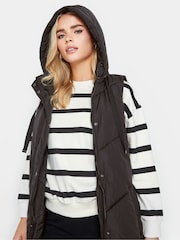 PixieGirl Petite Black Chevron Padded Gilet - Image 4 of 4