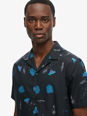 Superdry Black Cabana Print Short Sleeve Shirt - Image 5 of 7