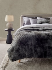 Charcoal Grey Loulou Faux Fur Throw - Image 1 of 5