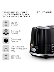 Tower Black Solitaire 2 Slice Toaster - Image 2 of 8