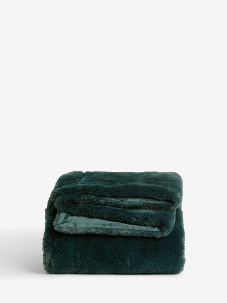 Soft To Touch Plush Faux Fur Throw - Image 5 of 5