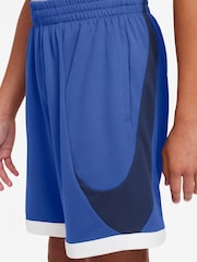 Синий - Nike шорты с логотипом-галочкой и принтом Dri-fit - Image 6 of 9
