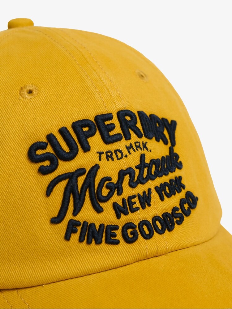 SUPERDRY Yellow SUPERDRY Vintage Applique Baseball Cap - Image 5 of 5 SUPERDRY Yellow SUPERDRY Vintage Applique Baseball Cap - Image 5 of 5