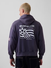 Gap Navy USA FIFA WORLD CUP™ Vintage Soft Oversized Hoodie - Image 2 of 5