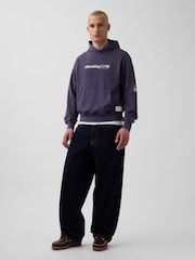 Gap Navy USA FIFA WORLD CUP™ Vintage Soft Oversized Hoodie - Image 3 of 5