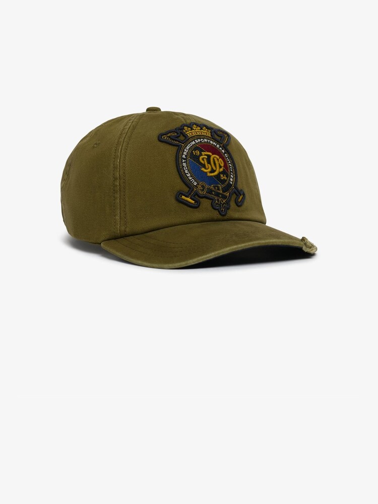 SUPERDRY Green SUPERDRY Vintage Crest Baseball Cap - Image 2 of 5 SUPERDRY Green SUPERDRY Vintage Crest Baseball Cap - Image 2 of 5