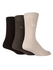 Pringle Natural Classic Bamboo Rib Socks 3 Pack - Image 2 of 5