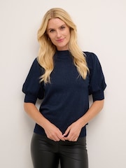 Kaffe Regina Turtleneck Half Sleeve Pullover - Image 1 of 6