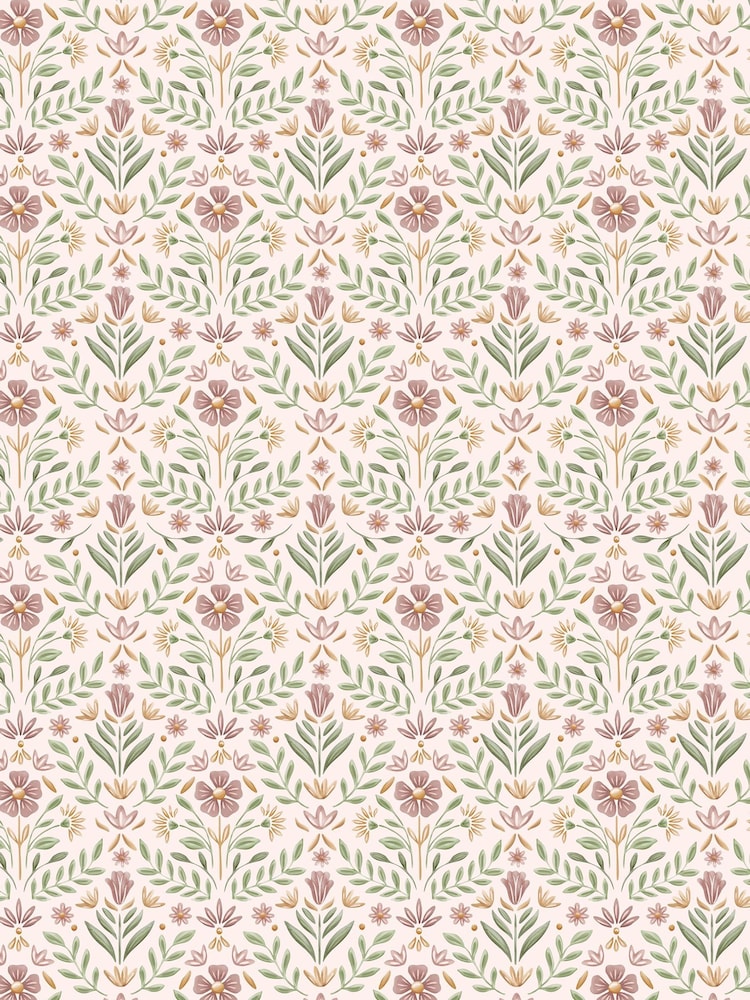 Little Dutch Pinkgreen Fairy Flowers 10M Wallpaper - Image 2 of 4