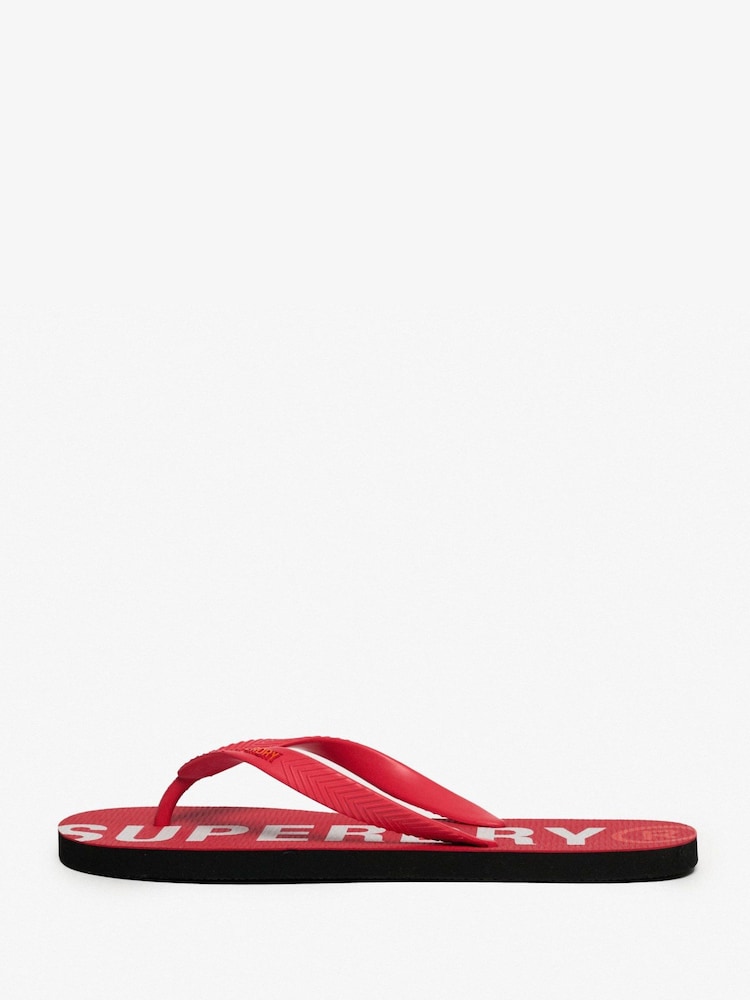 Superdry Red Core Essential Flip Flops - Image 2 of 6