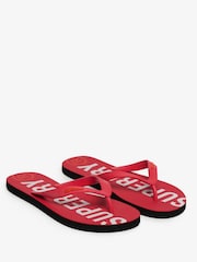 Superdry Red Core Essential Flip Flops - Image 3 of 6