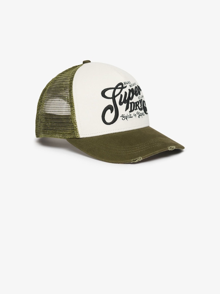 SUPERDRY Green SUPERDRY Mesh Trucker Cap - Image 2 of 5