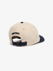 SUPERDRY Cream SUPERDRY Contrast Peak Baseball Cap - Image 3 of 4
