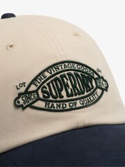 SUPERDRY Cream SUPERDRY Contrast Peak Baseball Cap - Image 4 of 4