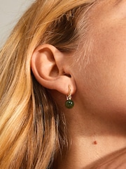 PILGRIM Green Gold Plated Earrings - Image 1 of 2