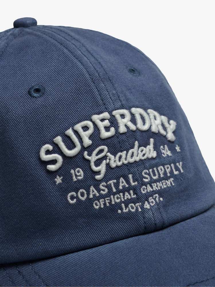 Superdry Blue Vintage Applique Baseball Cap - Image 2 of 6