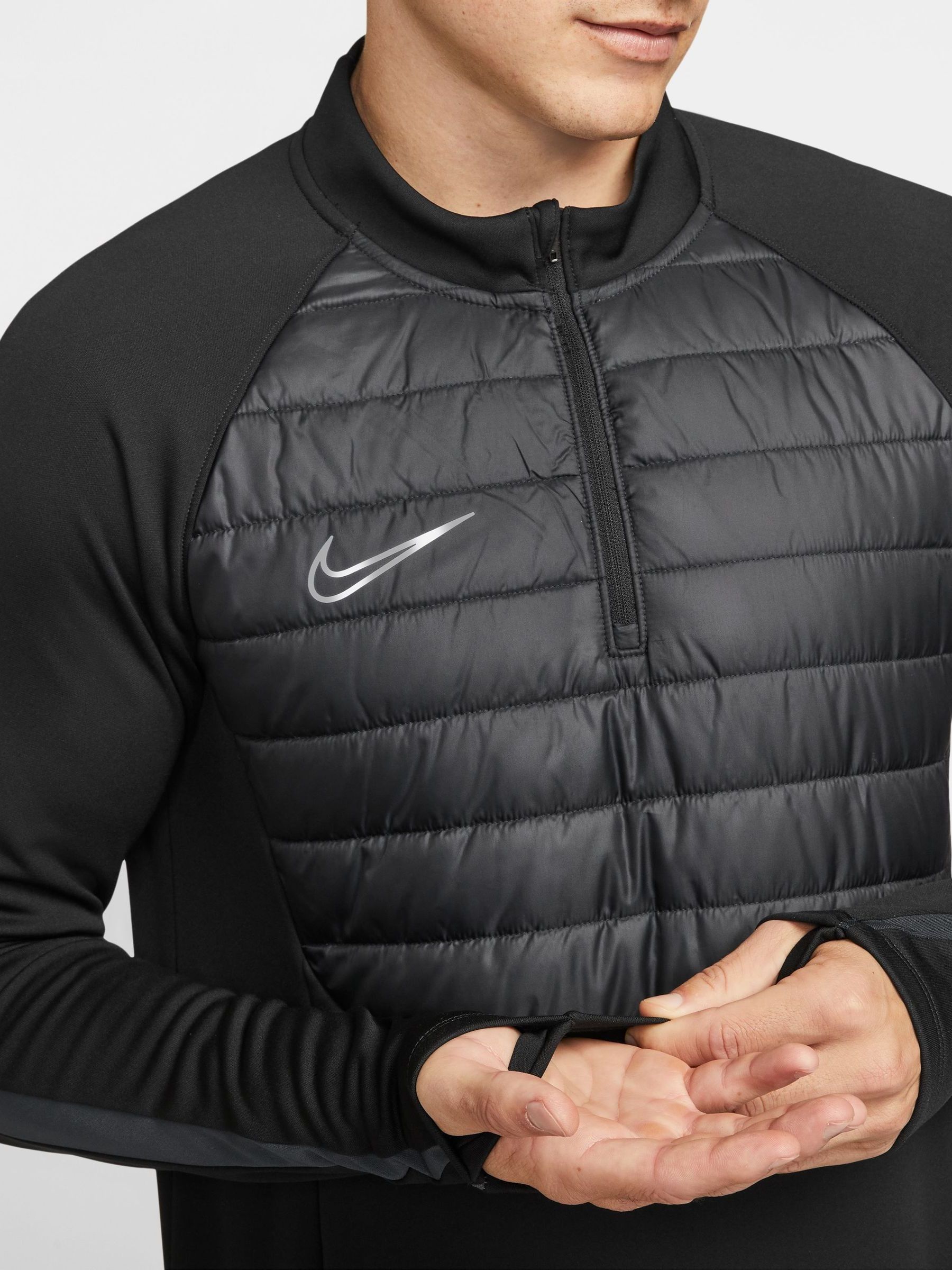 Buy Nike Black Therma-FIT Academy Half Zip Training Top from Next Luxembourg