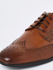 River Island Brown Lace-Up Leather Brogue Derby Shoes - Image 6 of 6