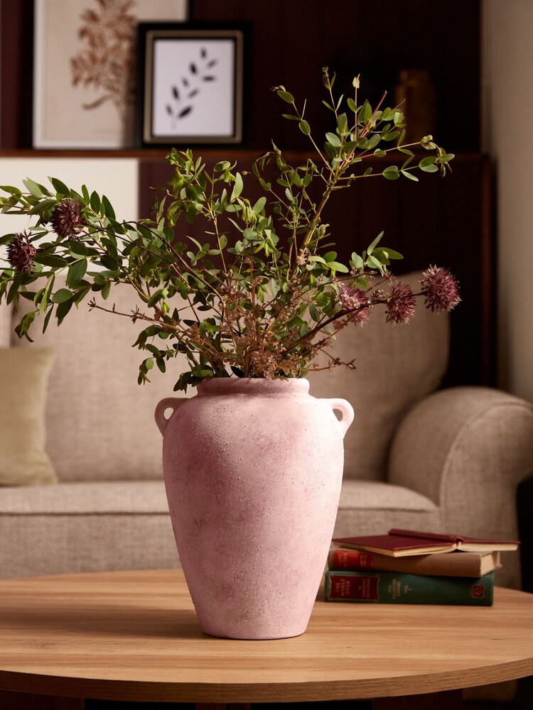 Pink Country Ceramic Lydford Medium Textured Flower Vase - Image 1 of 3 Pink Country Ceramic Lydford Medium Textured Flower Vase - Image 1 of 3