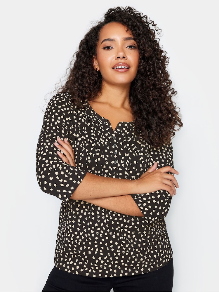 Schwarz - M&co Henley-Oberteil - Bild 1 von 4
