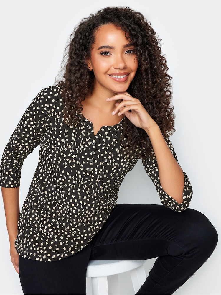Schwarz - M&co Henley-Oberteil - Bild 4 von 4